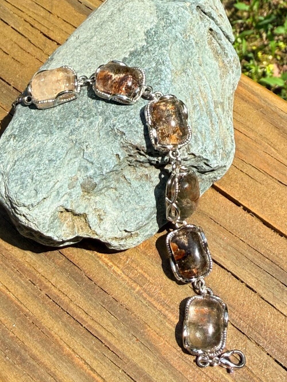 One of a Kind Phantom Quartz Bracelet